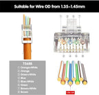 VCELINK RJ45 Crimp Tool Kit for Cat6/Cat7, All-In-One Network Crimper with RJ45 Cat6a/Cat7 Pass-Thru Connectors, Network Cable Tester, Wire Stripper, rj45/rj12/rj11 DIY Repair Set