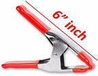 Wideskall® 6" inch Metal Spring Clamps w/Red Rubber Tips Clips (Pack of 8)