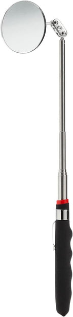 Juvale Inspection Mirror Tools - 2-Pack, 2 in Round Heads & 24.5 in Telescoping Handles - Machinist Tools & Mechanics Mirror for HVAC, Auto & Weld Inspection
