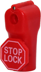 Clotho Peg Hook Locks 100Pcs, with Stop Sign, Anti Theft Retail Display, Anti-Sweep Security Pegboard Peg Hook Lock