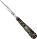 yyangz 1 Set Vintage Carving Awl Mini Seam Ripper Antique Brass Zinc Alloy Stainless Steel Hand Sewing Steel Needle Shoe Repair Punch Tool