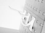 PegPro® J, 1", 2" Hooks Kit for Modern Plastic or Metal Pegboard – Durable Plastic Pegboard Hooks - For Garage, Kitchen, Craft Room, and more (J, 1", 2" Hooks - 50 Pack, White)
