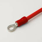 ANGSTROM #6 Bolt Ring Terminals, Insulated Electrical Crimp Connectors 100pcs (22-16ga Red)