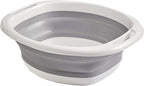 Collapsible Basin,Hand wash basins,Cleaning Basin,Plastic wash Basin,Portable Folding wash Basin,Suitable for Outdoor Camping and Travel (Gray and White)
