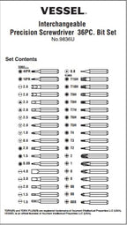 PRECISION SCREWDRIVER 36PCS BIT SET(English)