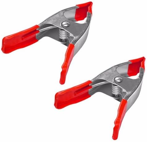 Wideskall® 6" inch Metal Spring Clamps w/Red Rubber Tips Clips (Pack of 2)