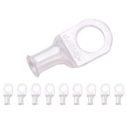 SELTERM 10pcs 4 AWG-1/2 Stud Tinned Copper Wire Lugs, Heavy Duty Battery Cable Ends,4 Guage Ring Terminals, UL Battery Lugs Marine Grade Copper Eyelets Electrical Battery Terminal Connectors