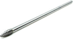 Benchmark Abrasives 6” Flame Shape Double Cut Tungsten Carbide Die Grinder Bits Metal Deburring Tool Rotary Burr, 1/4 Inch Shaft, Engraving Tool for Woodworking Shaping Carving (SH-2)