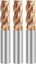 Metric Micrograin Carbide Square End Mill 4 Flute 1.5MM 3 PCS 【 ≈0.05905 inch】 HRC55° for Milling Alloy Steels Hardened Steel, Metal & More Mill Bits Sets for Professionals & DIYers