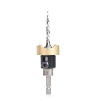 Amana Tool 55155 Carbide Tipped 82 Degree Countersink with Tapered Drill and Adjustable Depth Stop with No-Thrust BB 1/2 D x 3/16 Drill D x 1/4 Inch Quick Release Hex SHK
