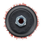 BHA 4" Abrasive Filament Nylon Bristle Cup Brush, 5/8-11 Threat Arbor - Red (120 Grit)
