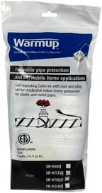 Unjacketed Self-Regulating Heater Cable Kit – 120V, Pre-Terminated Plug, for Indoor Residential Pipe Protection Only (6FT)