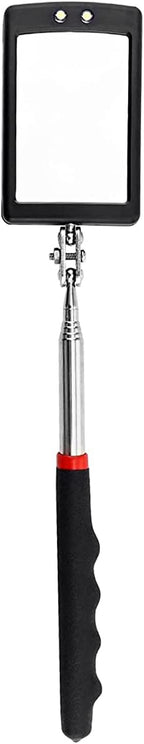 Inspection mirror telescoping with light Mirror practical addition to car repair, and anyone's toolbox Inspection Tool for Checking Vehicle, and Other Small Parts Extended (Inspection mirror-2PCS)
