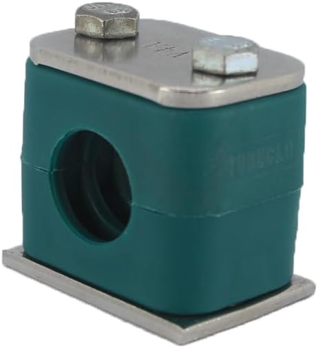 1/8" Tubeclo Standard Series Pipe Clamp, Polypropylene with Galv Plated Steel Hardware, Weld Mounting