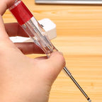 Fielect 3pcs Voltage Tester Voltage Detector Pen Circuit Tester Tool Steel Batch Slotted Test Pencil JRDB-859 AC/DC 100-500V Clear