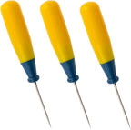 Drill Scratch Awl with Plastic Handle for Leather Working - Pack of 3 - Dart Carpenter Awls for Paper Work Scribe