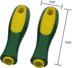 ASNOMY Ergonomic Rubber File Handle for File or Mills, Round Hole and Rectangular hole, 4-1/3" Length (4 pack)