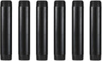 GeilSpace 1" × 6" Pre-Cut Black Metal Pipe, Industrial Steel Fits Standard One Inch Threaded Pipes and Fittings - Vintage DIY Industrial Shelving (1" × 6", Black)