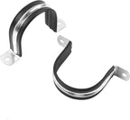 1-1/4 Inch Reinforced Rigid Pipe Strap, 20 PCS 2 Holes U Bracket Cable Clamp Hanger, Rubber Cushioned Insulated Clamp, Conduits Strap Clamps for Pipe Fixing on Various Surfaces(32mm)