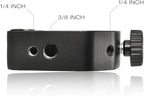 Universal C-Clamp Aluminum Support Clamp Desktop Mount Holder Stand with 1/4" and 3/8" Thread Black(2 Pcs)