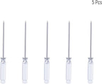5PCS Mini Phillips Screwdriver, 3mm Cross Head with Clear Non-slip Handle for Small Appliances, 4.72"(120mm) Total Length, Non-magnetic