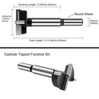 ASNOMY 1-3/8 Inch Forstner Drill Bit, Carbide Tipped Forstner Bit for hard Wood, Wood drilling Hole Saw Set Woodworking Hinge Cutter Tool Kits for Wood Plastic Plywood
