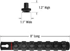 Ernst Manufacturing 8-Inch Magnetic Socket Organizer with 7 1/2-Inch Twist Lock Clips, Black (8428M-Black-1/2)