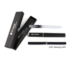 Crystal Nail File–Professional Double Sided Glass Fingernail Files with Case,Manicure for Natural Acrylic Gels Nails,Manicure Tools for Home and Salon(Rainbow Black)