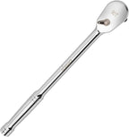 DISEN 1/2" Drive Ratchet,90-Tooth Ratchet Wrench with 14" Handle and Dust Proof Teardrop Enclosed Head, Reversible, CR-V Steel Made, CR-MO Head, Full Polished, Gifts for Men