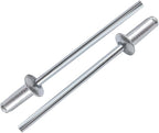 200pcs Silver 1/8" x 3/8" Aluminum Blind Rivets, 3.2 x 9.5mm Pop Rivets,Aluminum Grip and Steel Mandrel