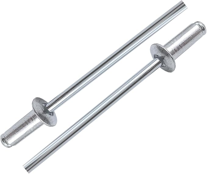 190pcs Silver 1/8" x 1/2" Aluminum Blind Rivets, 3.2 x 12.7mm Pop Rivets,Aluminum Grip and Steel Mandrel