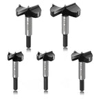 ASNOMY 5PCS Large Size Forstner Drill Bit, 1-3/16Inch to 2-3/8Inch Carbide Tipped Forstner Bit for Hard Wood, Wood Drilling Hole Saw Set Woodworking Hinge Cutter Tool Kits for Wood
