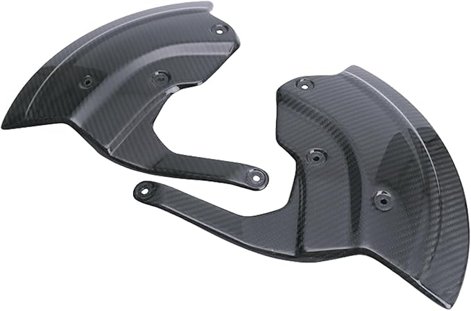 Motorcycle Front Brake Caliper Disc Guard Fairing Protector for BMW M1000RR S1000R S1000RR S1000XR 2020 2021 2022 2023 2024 Carbon Fiber Aero Disc Fender Accessories (Vibrant Black)