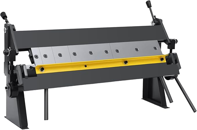 Box and Pan Brake | 24" Sheet Metal Brake | W-2420A Sheet Metal Bending Brake | 20ga Mild Steel Capacity Metal Brake Bender | 0-135° Adjustable Hand Brake | with Removable Fingers