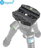Aluminium 2.75''/70mm Arca Swiss Quick Release Clamp, Arca QR Clamp 3/8-inch with 1/4-inch Screw and Bubble Level, Adjustable Lever Knob, Compatible with Arca-Swiss Plate Tripod Ball Head
