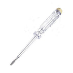 Fielect Test Screwdriver, Voltage Detector Pen Light Circuit Tester Electric Test Pen Screwdriver Neon Tube AC/DC 100-500V Clear 1pcs