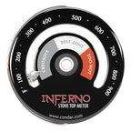 Condar Inferno Stove Top Thermometer – Magnetic Surface Temperature Gauge for Wood Stoves, Ensures Efficient Heating