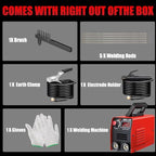 Stick Welder 250A Welding Rods 16 Inches Gloves Welding Machine, Super MINI Welder Portable Hammer, IGBT Inverter Welder Machine 110V, Beginner Hobbyists Home Repairs DIY Projects (Red)