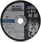BHA Metal and Stainless Steel Cut Off Wheels for Die Grinders, 3” x 1/16” x 3/8” - 25 Pack