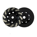 Benchmark Abrasives Grinding Wheels 4 1/2 Inch Threaded Swirly Turbo Diamond Cup Wheel with 5/8"-11 Arbor Hole for Masonry, Natural Stone, Concrete Grinding Wheel - Angle Grinder Attachments (4.5”)