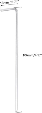 TOP-VIGOR 1Pc 2mm Ball End Hex Key Wrench, L Shaped Long Arm Allen Wrench for Household DIY, Professional Machine Repairing, CR-V