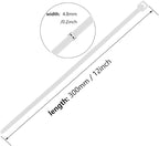 12 Inch Zip Ties White 1000 PCS, 50 Lbs- Heavy Duty Tensile Strength, Nylon PA66 UV Resistant Cable Ties for Indoor and Outdoor Use - Ideal for object bundling and fastening