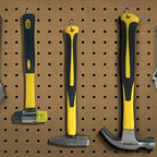 Benchmark - 3 Piece Hammer Set; 16 OZ. Claw Hammer, Tack Hammer; Rubber Mallet (Double SIded); Shock Absorbing Rubber Grips, Durable Fiberglass Handles And Polished Steel Heads