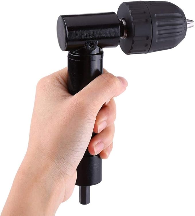 Right Angle Drill 90 Degrees Drilling Extension Chuck 8mm Shaft Electric Drill Extension Tool for Tight Corner Workspace