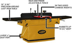 Powermatic ArmorGlide 16-Inch Parallelogram Jointer, Helical Cutterhead, 7-1/2 HP, 460V 3Ph (Model PJ1696T)