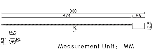 100 Green Pull Tight Steel Cable Tie Seals (Numbered)