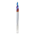 Amana Tool 46288-K CNC Spektra Extreme Tool Life Coated SC 2D and 3D Carving 7 Deg Tapered Angle Ball Nose x 1/8 D x 1/16 R x 1/2 CH x 1/4 SHK x 3 Inch Long x 3 Flute Router Bit