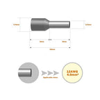 Fidioto Grey 1000pcs AWG12 Wire Ferrules Terminals Kit, Terminal Connector Wire Insulated Cord Pin Ends Terminals for Electric, Industrial, Chemical Industry, Power Control System, etc.