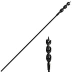 Flexible Installer Drill Bit for Pulling Wires Through Walls Ceilings and Sidewalks, 54-Inch Long, 3/4-Inch Auger with a Fish Eye Hole and Screw Point, 1/4" 3-Flat Anti-Slip Shank.