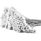 Tamper Proof Security Cable Tags for Truck Trailer Pull-Tite Metal Shipping Seals Numbered Padlock Seals for Container(Pack of 500 pcs, White)